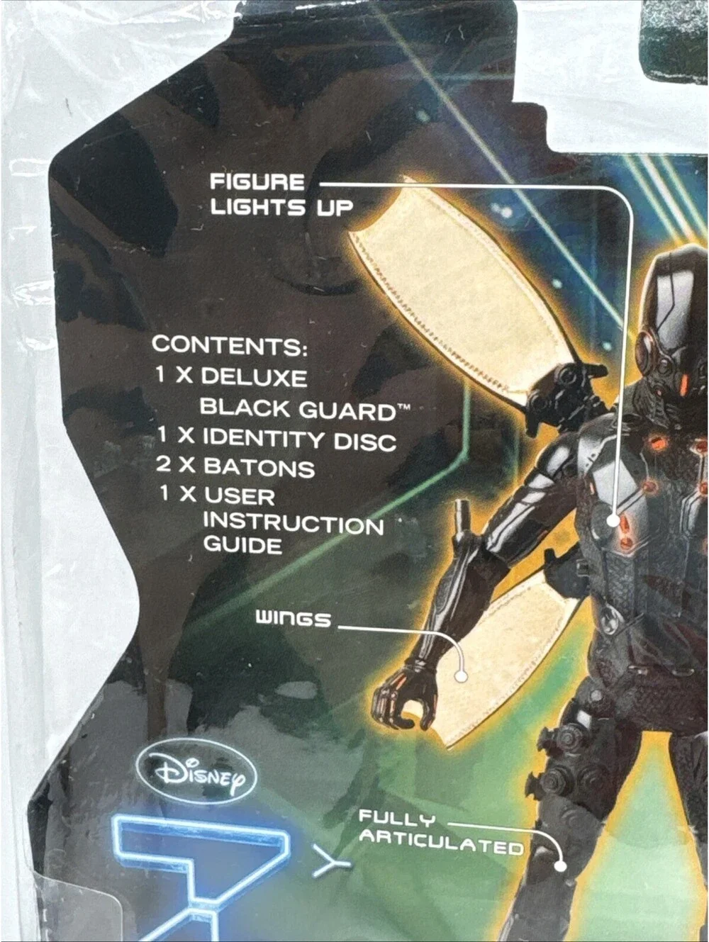 Disney Tron Legacy Deluxe Black Guard Action Figure 2010 Spin Master Series 1